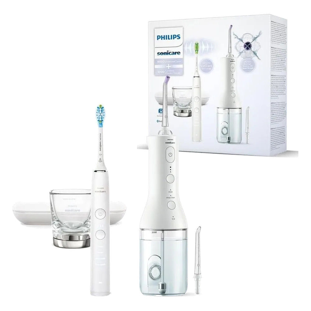 Philips Sonicare Power Flosser and DiamondClean 9000 set